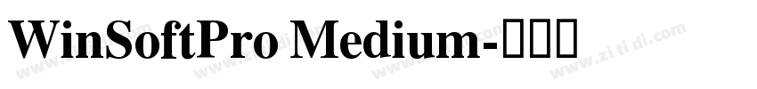 WinSoftPro Medium字体转换 WinSoftPro Medium字体转换